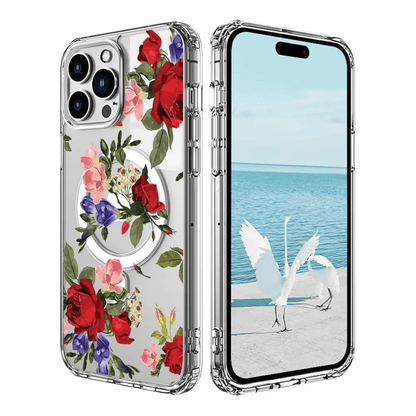 Rose Floral MagSafe iPhone Case | Floral Clear Series