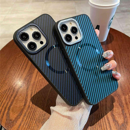 Magnetic Carbon Fiber iPhone Case