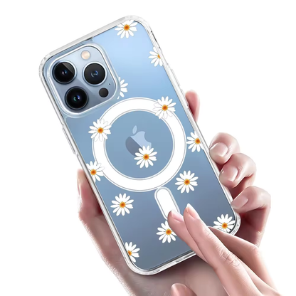 Daisy Floral MagSafe iPhone Case | Floral Clear Series