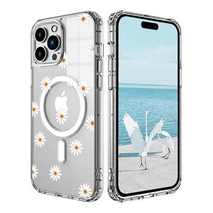 Daisy Floral MagSafe iPhone Case | Floral Clear Series