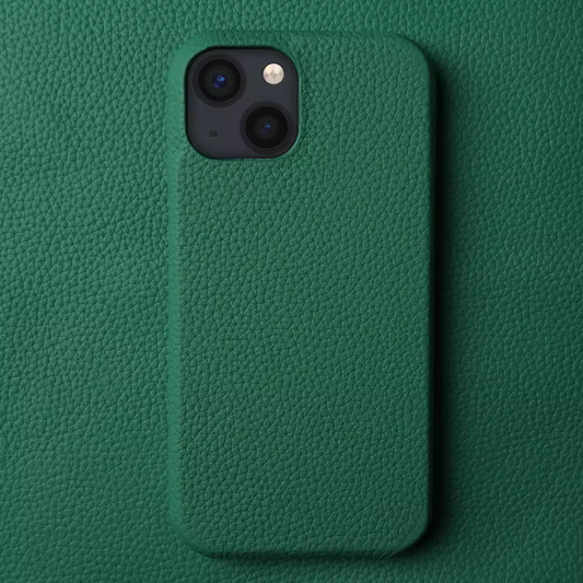 Classic Leather MagSafe iPhone Case - Lucky Green