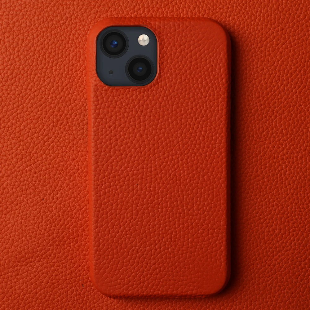 Classic Leather MagSafe iPhone Case - Burnt Orange