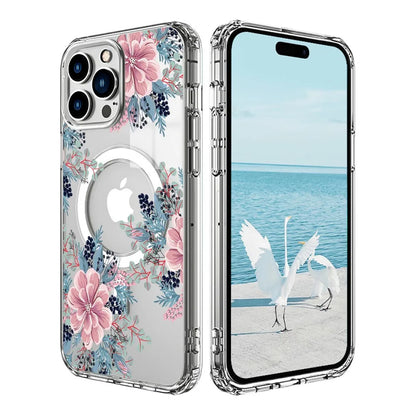 Cotton Candy Floral MagSafe iPhone Case | Floral Clear Series